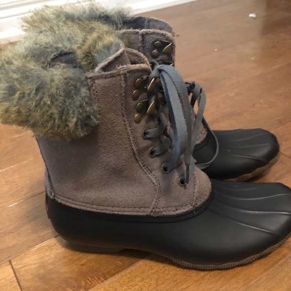 Sperry Top-Sider Fur Trim Duck Boots - Picture 2 of 3